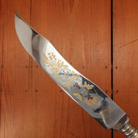 Kla-Tra-So Carving Set Forged Stainless & Stag Solingen 1950-60s - 2 Pieces