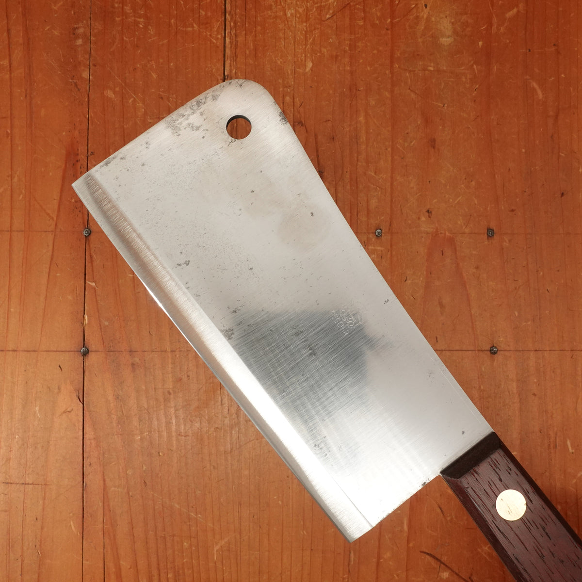 Ausonia 6" Cleaver Carbon Steel Rosewood - Italy? 1950s-60s?