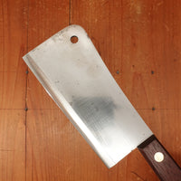 Ausonia 6" Cleaver Carbon Steel Rosewood - Italy? 1950s-60s?