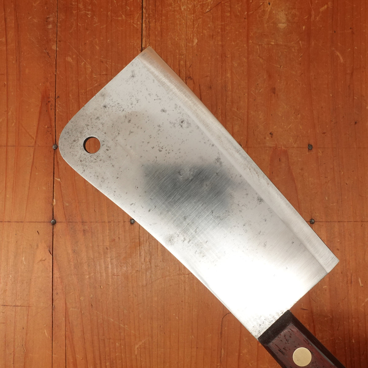 Ausonia 6" Cleaver Carbon Steel Rosewood - Italy? 1950s-60s?