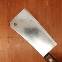 Ausonia 6" Cleaver Carbon Steel Rosewood - Italy? 1950s-60s?