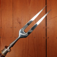 Kla-Tra-So Carving Set Forged Stainless & Stag Solingen 1950-60s - 2 Pieces