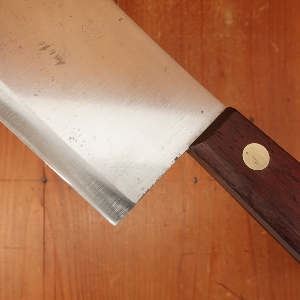 Ausonia 6" Cleaver Carbon Steel Rosewood - Italy? 1950s-60s?