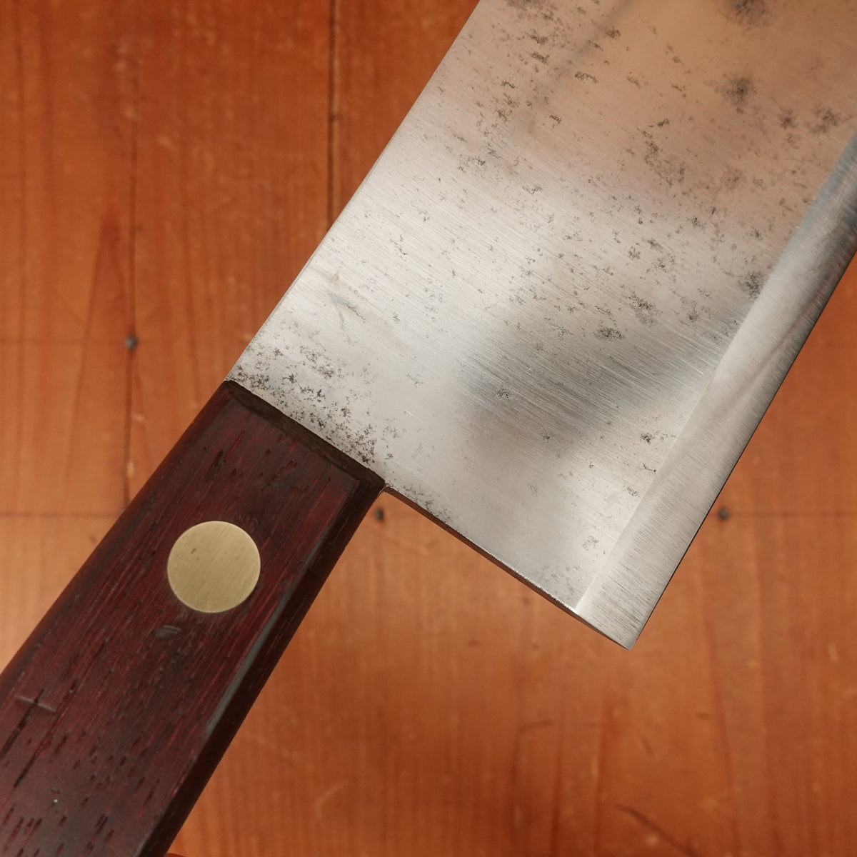 Ausonia 6" Cleaver Carbon Steel Rosewood - Italy? 1950s-60s?