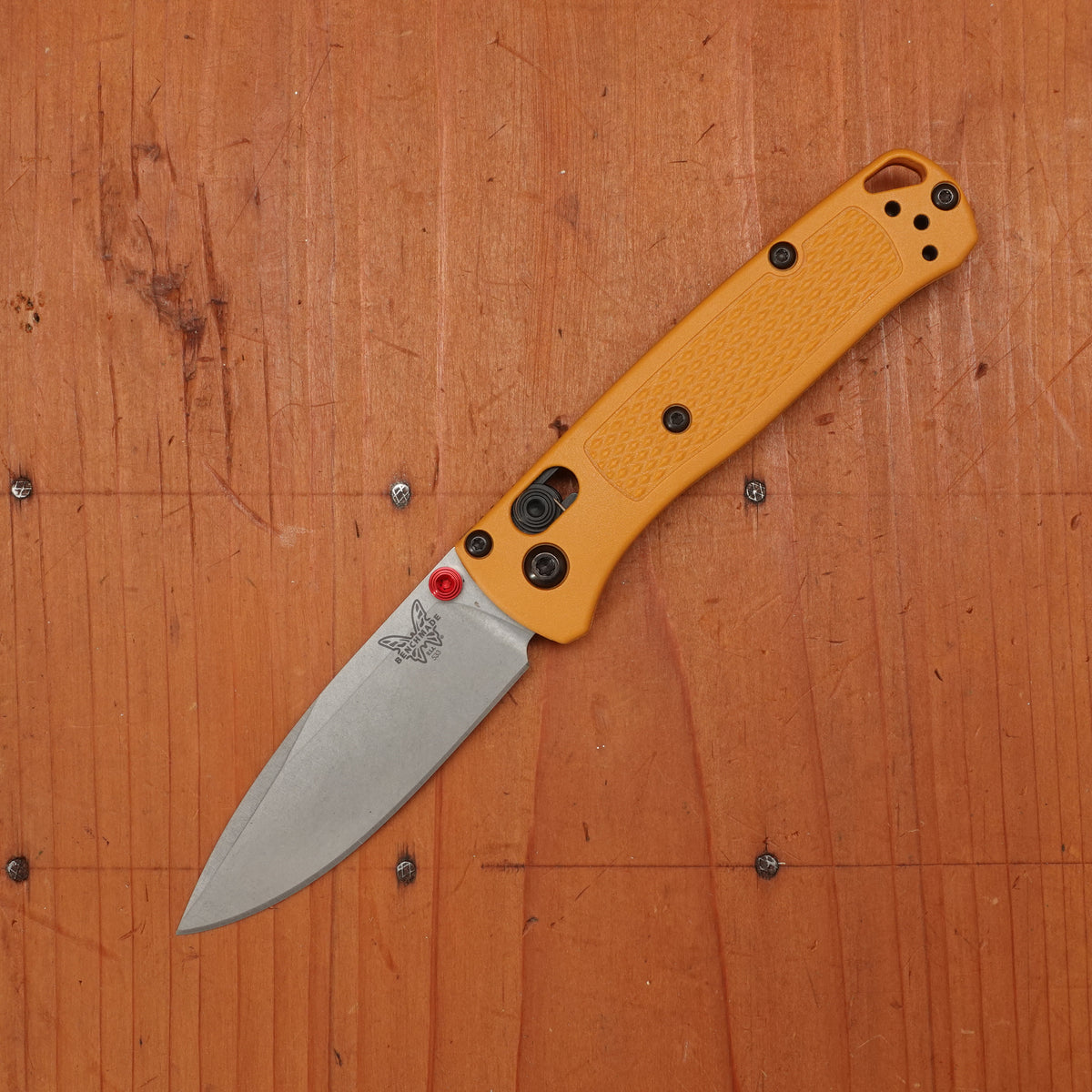 Benchmade 533-08 Mini Bugout Drop Point CPM-S30V AXIS Lock Daybreak Yellow Grivory Handle