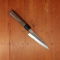 Wakui 120mm Petty Stainless Clad Aogami 2 Nashiji Warikomi Chestnut