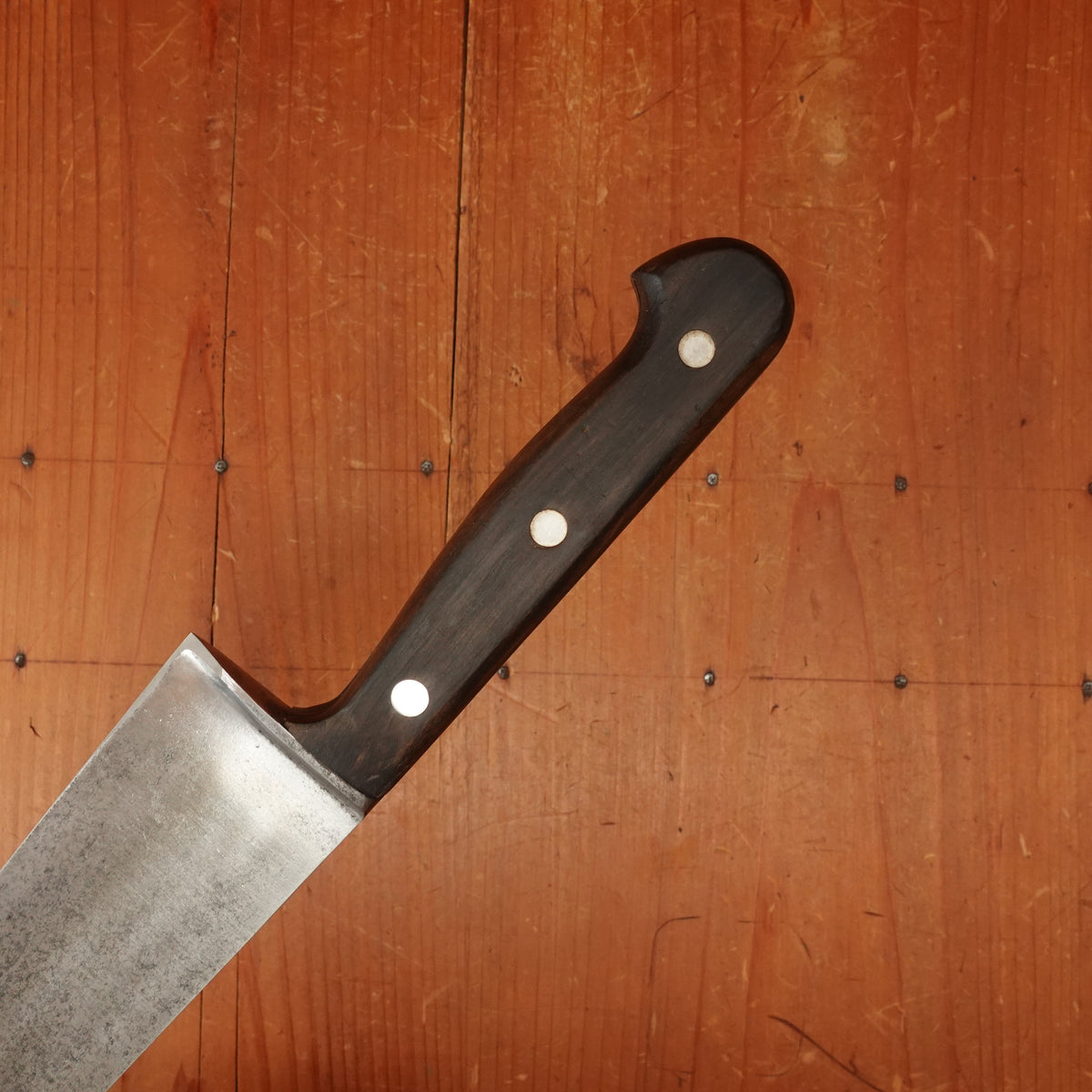 J A Henckels 102-10" Chef Knife Transitional Carbon Steel Walnut 1960s