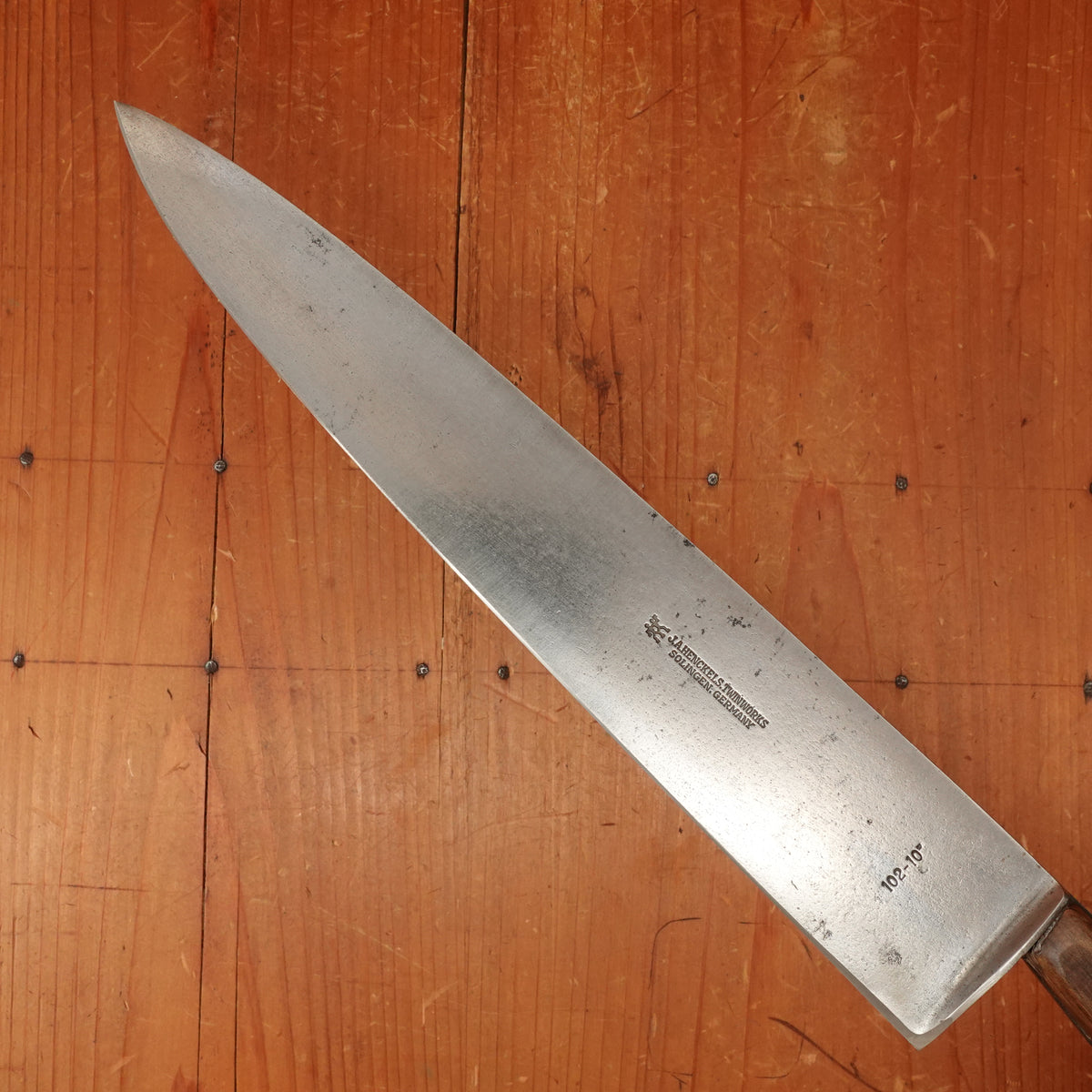 J A Henckels 10.5" Chef Knife 102-10" Carbon Steel Solingen Pre-WW2?