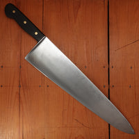 Wusthof Trident Dreizack 15.5" Chef Knife Carbon Steel Ebony Solingen Germany 1950s -60s