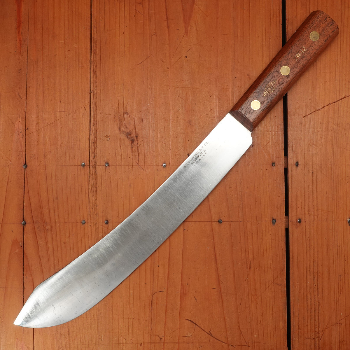 New Vintage Intedge 12" Bullnose Scimitar Carbon Steel Foster Bros Pattern 1950s 60s