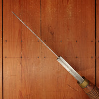 Orpheé 10" Butchers Leaf Cleaver Carbon Steel Turned Hardwood Thiers 1930s-60s?