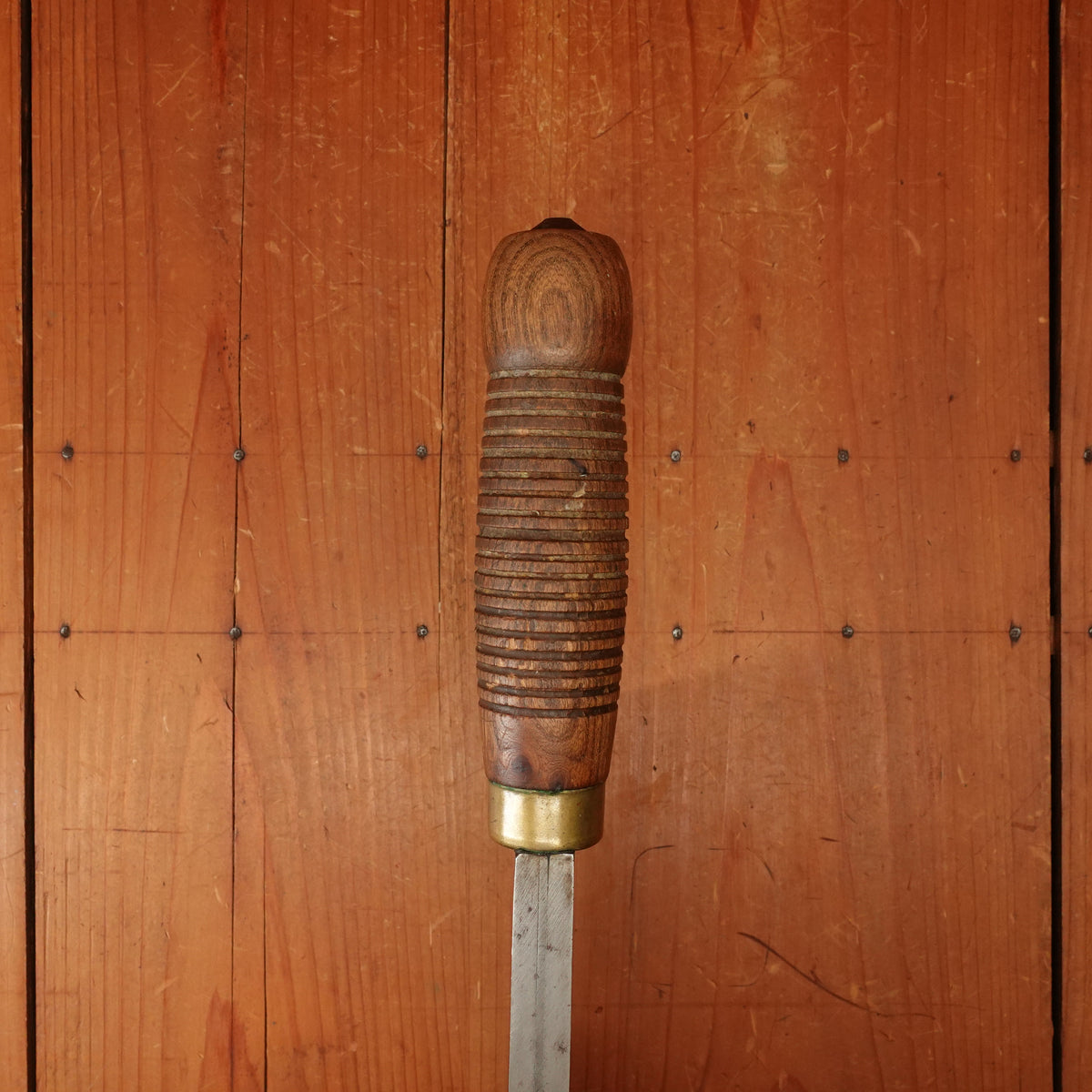 Orpheé 10" Butchers Leaf Cleaver Carbon Steel Turned Hardwood Thiers 1930s-60s?
