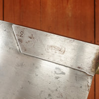 Orpheé 10" Butchers Leaf Cleaver Carbon Steel Turned Hardwood Thiers 1930s-60s?