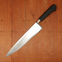 New Old Stock 25cm / 9.75" Chef Knife Carbon Nogent / Cuisine Massif Ebonized Beech & Nickel Thiers 1950s-60s