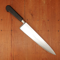 New Old Stock 25cm / 9.75" Chef Knife Carbon Nogent / Cuisine Massif Ebonized Beech & Nickel Thiers 1950s-60s