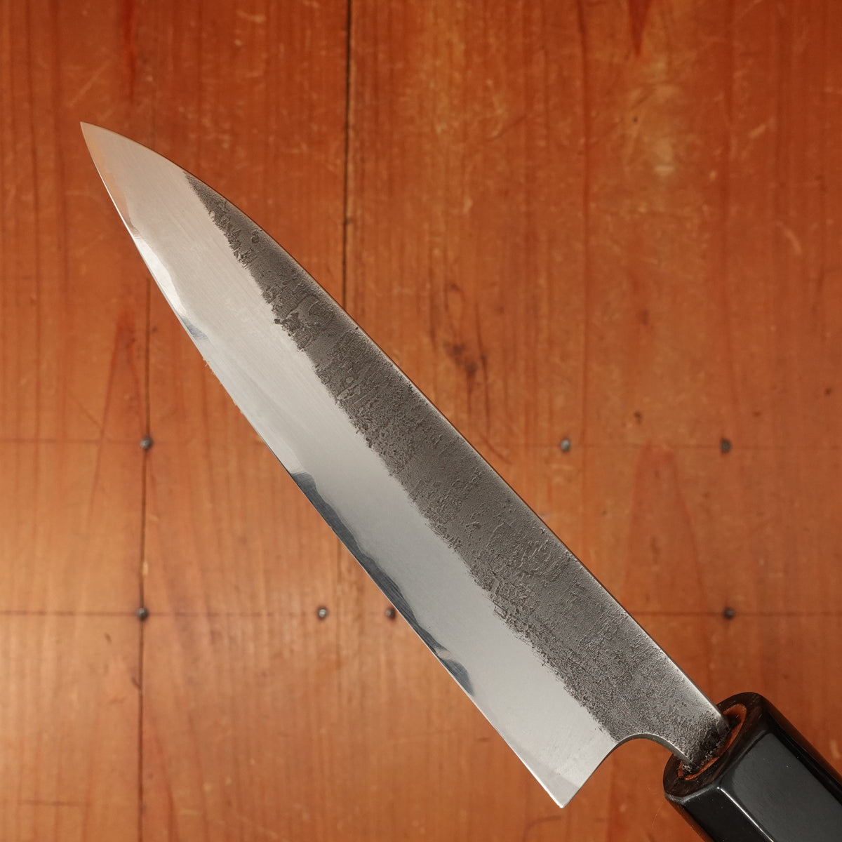 Wakui 120mm Petty Stainless Clad Aogami 2 Nashiji Warikomi Chestnut