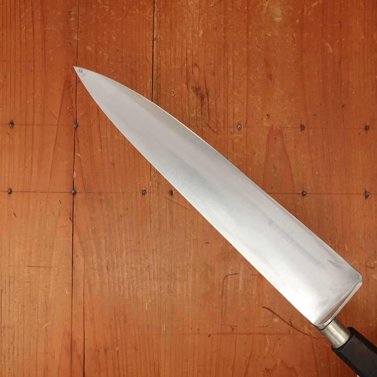 New Old Stock 25cm / 9.75" Chef Knife Carbon Nogent / Cuisine Massif Ebonized Beech & Nickel Thiers 1950s-60s