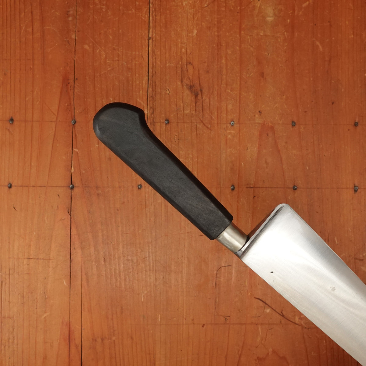 New Old Stock 25cm / 9.75" Chef Knife Carbon Nogent / Cuisine Massif Ebonized Beech & Nickel Thiers 1950s-60s