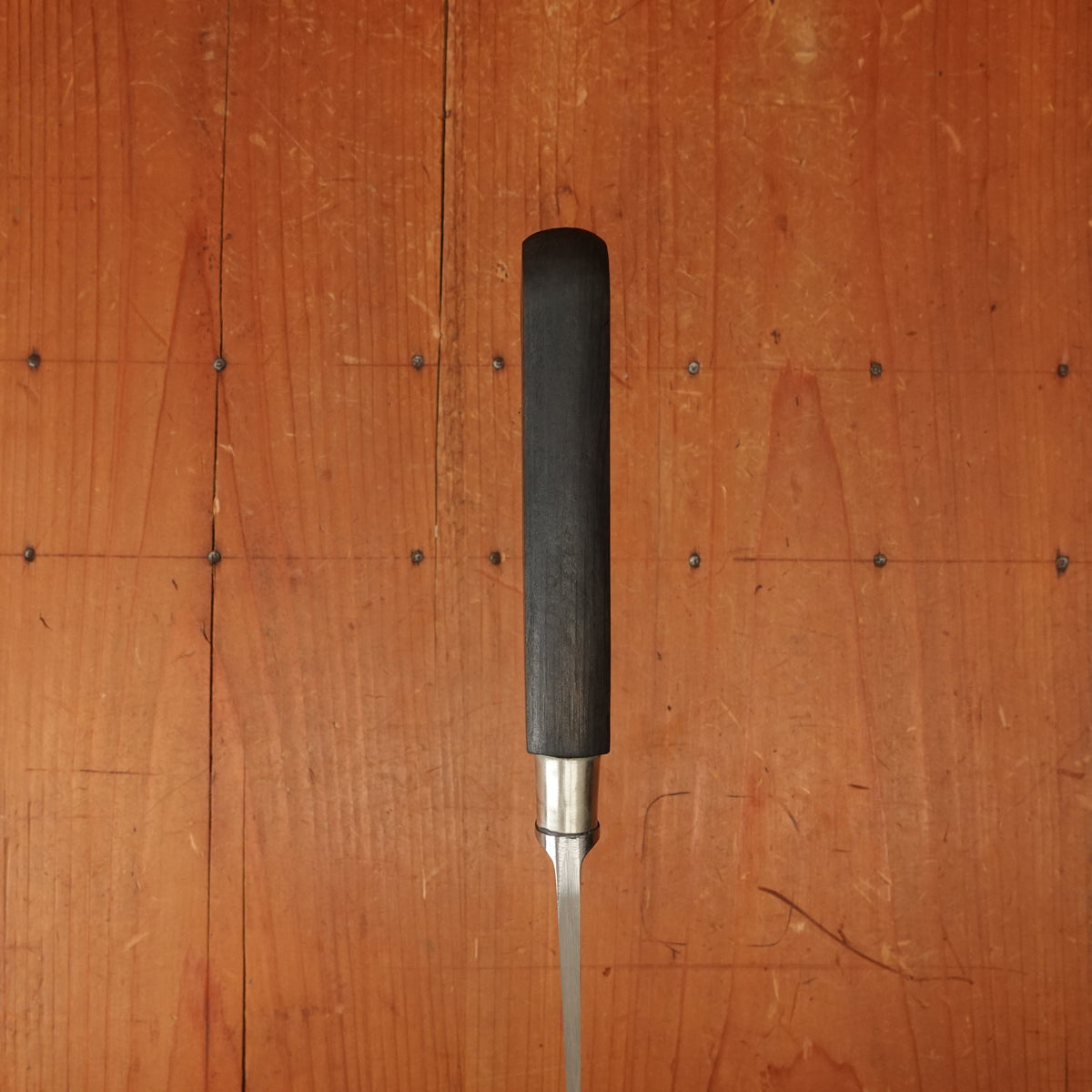 New Old Stock 25cm / 9.75" Chef Knife Carbon Nogent / Cuisine Massif Ebonized Beech & Nickel Thiers 1950s-60s