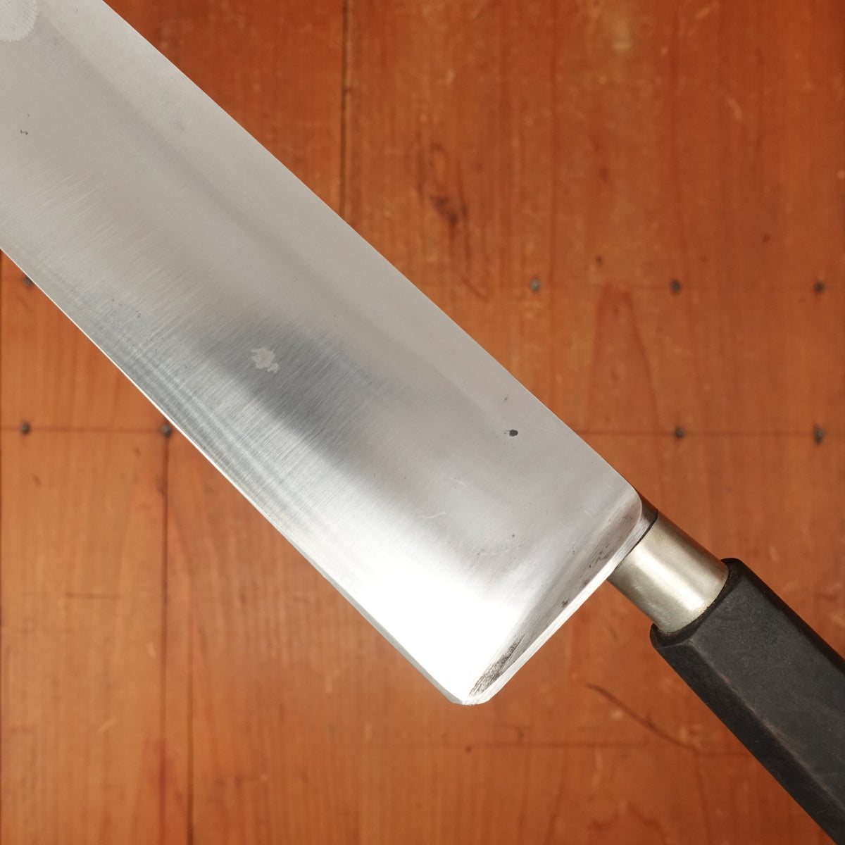 New Old Stock 25cm / 9.75" Chef Knife Carbon Nogent / Cuisine Massif Ebonized Beech & Nickel Thiers 1950s-60s
