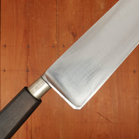 New Old Stock 25cm / 9.75" Chef Knife Carbon Nogent / Cuisine Massif Ebonized Beech & Nickel Thiers 1950s-60s