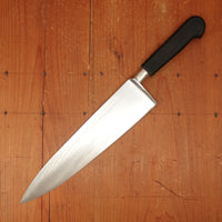 New Old Stock 25cm+ / 10" Chef Knife Wide Carbon Nogent / Cuisine Massif Ebonized Beech & Nickel Thiers 1950s-60s