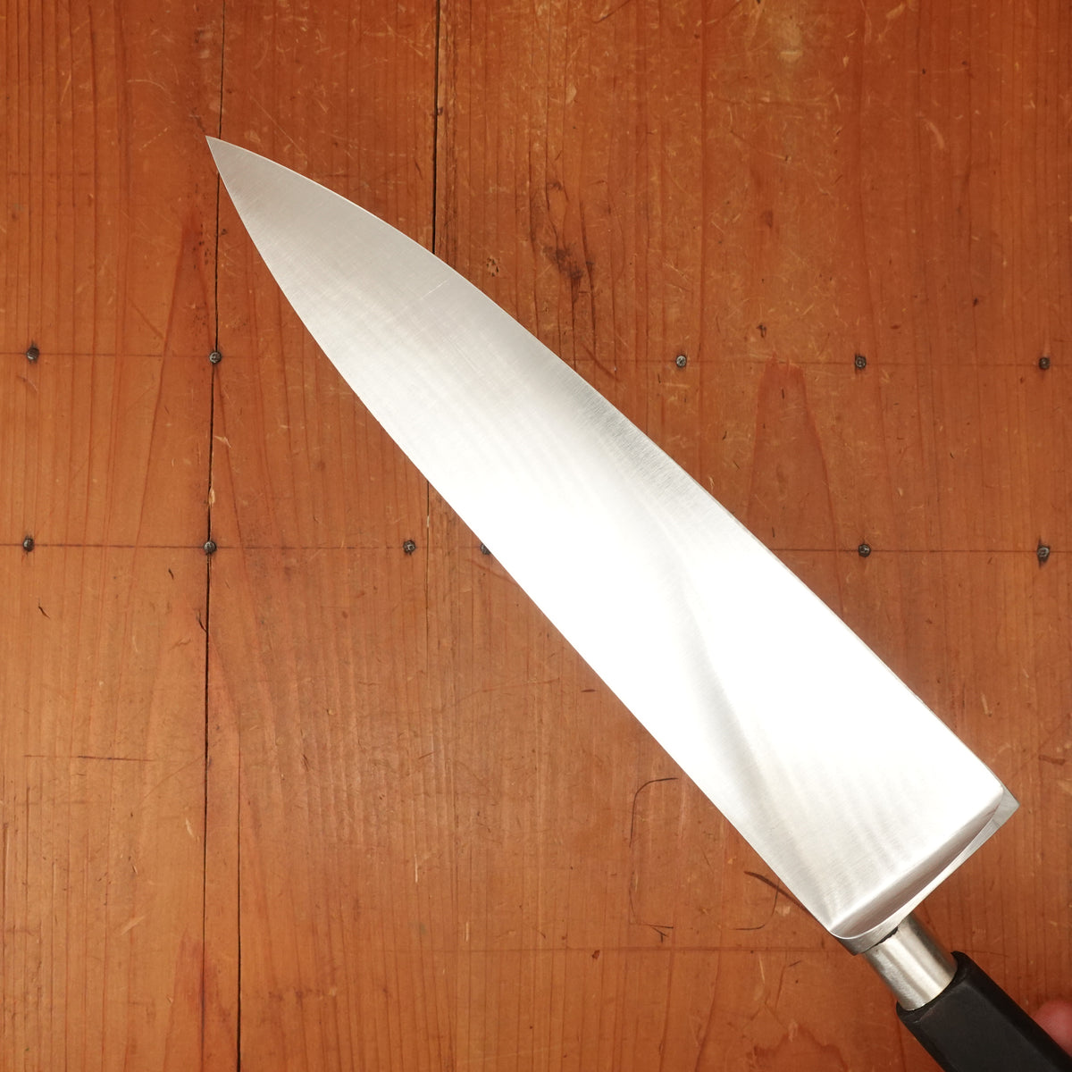 New Old Stock 25cm+ / 10" Chef Knife Wide Carbon Nogent / Cuisine Massif Ebonized Beech & Nickel Thiers 1950s-60s
