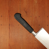 New Old Stock 25cm+ / 10" Chef Knife Wide Carbon Nogent / Cuisine Massif Ebonized Beech & Nickel Thiers 1950s-60s