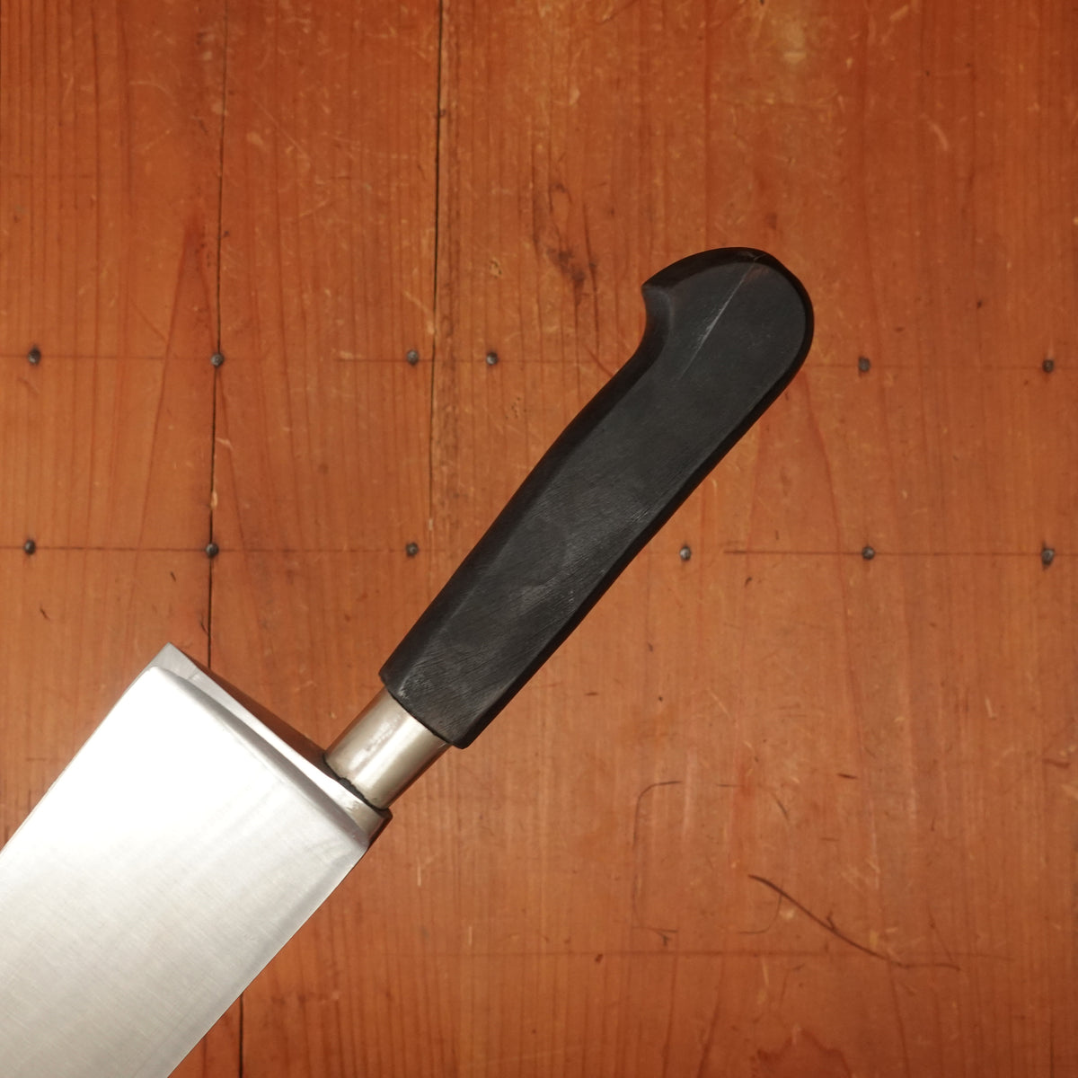 New Old Stock 25cm+ / 10" Chef Knife Wide Carbon Nogent / Cuisine Massif Ebonized Beech & Nickel Thiers 1950s-60s
