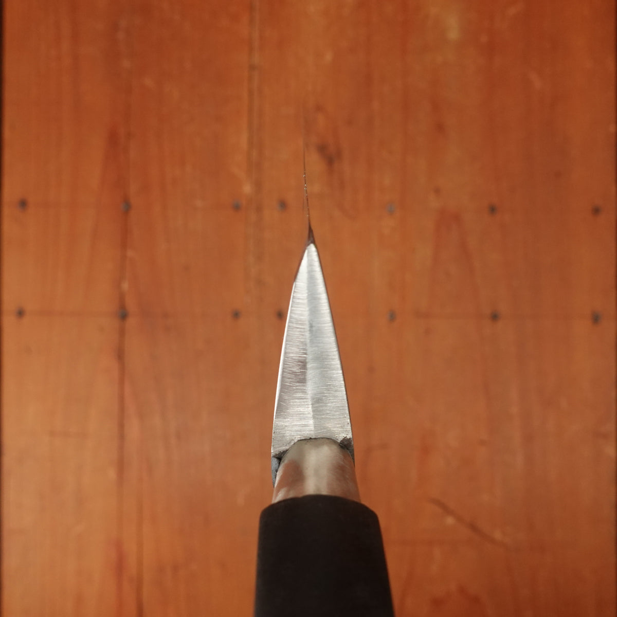 New Old Stock 25cm+ / 10" Chef Knife Wide Carbon Nogent / Cuisine Massif Ebonized Beech & Nickel Thiers 1950s-60s