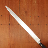 Ed Wusthof 4520 Dreizackwerk 10" Narrow Stiff Slicer Stainless Steel Macasser Ebony Handle 1960s-Early 70s