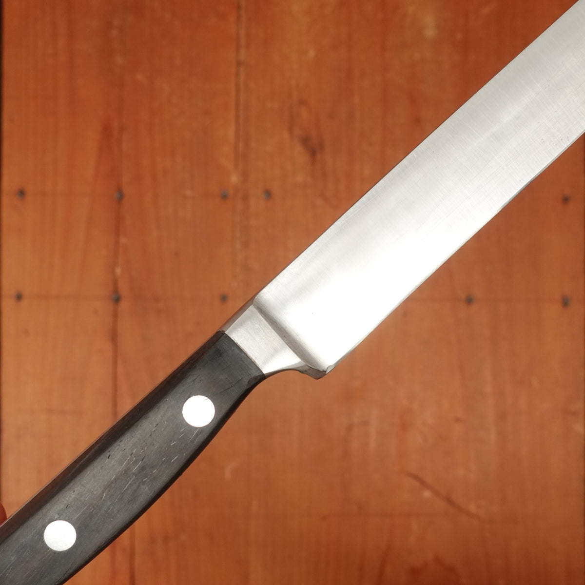 Ed Wusthof 4520 Dreizackwerk 10" Narrow Stiff Slicer Stainless Steel Macasser Ebony Handle 1960s-Early 70s