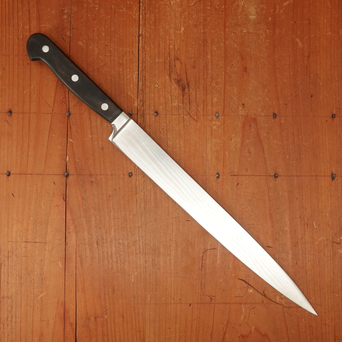 Ed Wusthof 4522 Dreizackwerk Pre-Classic 10" Slicer Stainless Steel Pakka Handle 1970s Early 80s