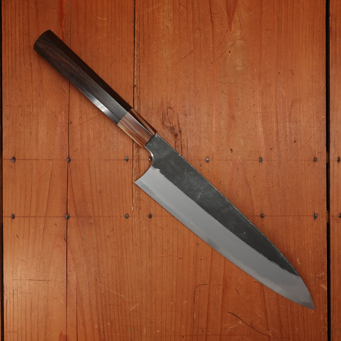 Hitohira Togashi 240mm Gyuto Aogami 2 Kurouchi Ebony Handle
