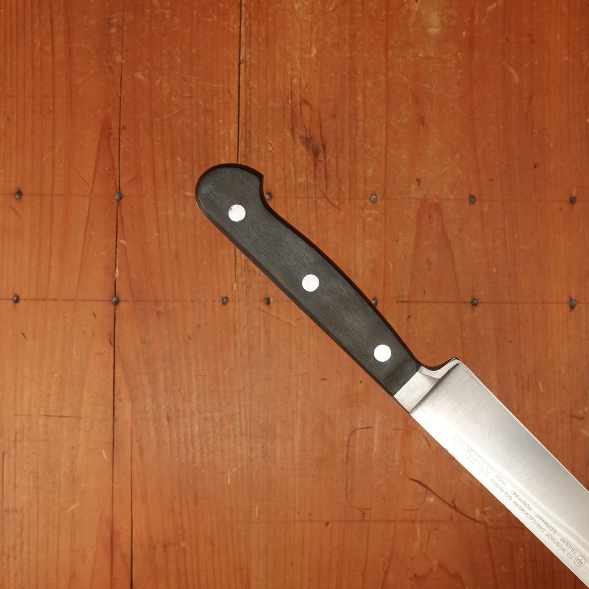 Ed Wusthof 4522 Dreizackwerk Pre-Classic 10" Slicer Stainless Steel Pakka Handle 1970s Early 80s