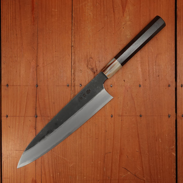 Hitohira Togashi 240mm Gyuto Aogami 2 Kurouchi Ebony Handle