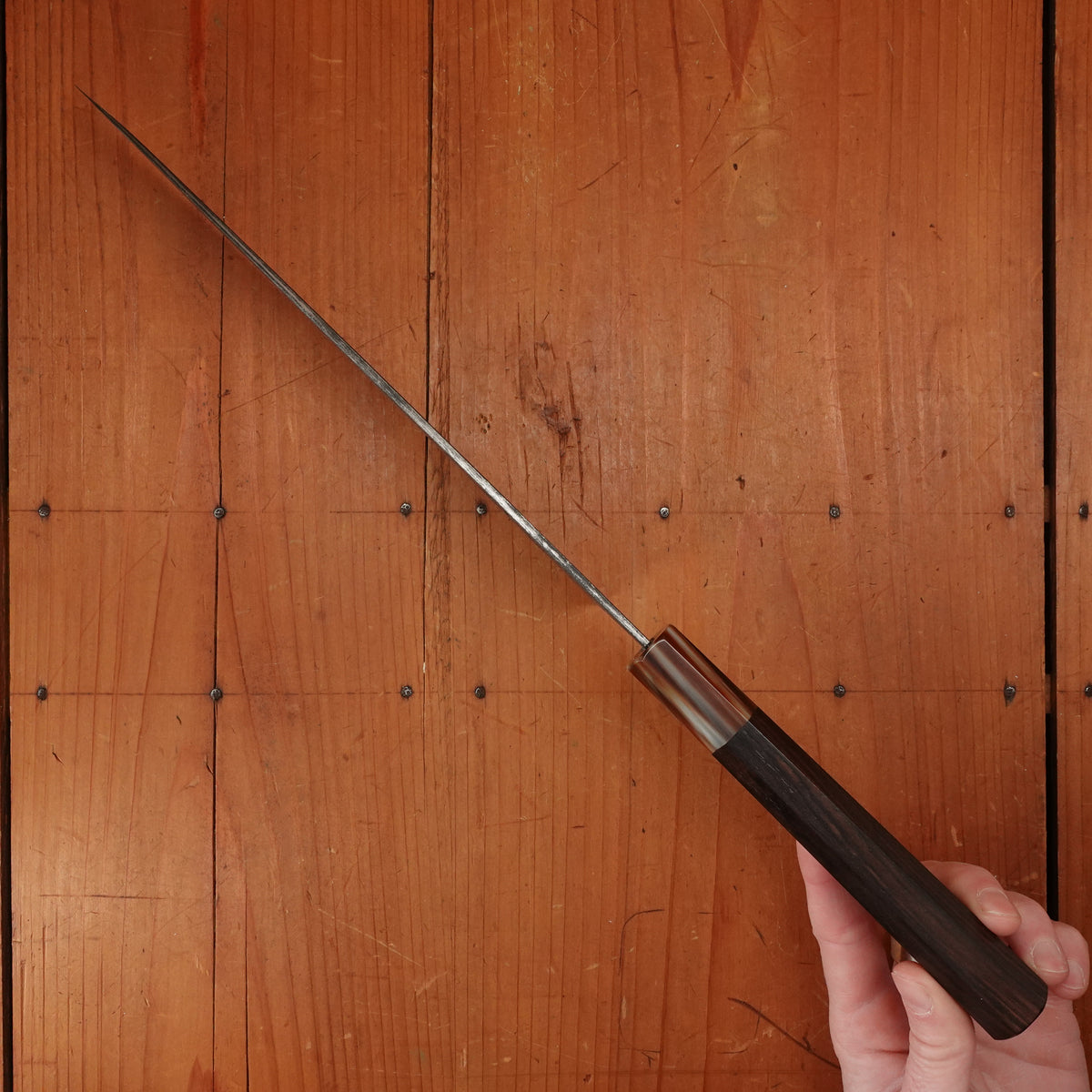 Hitohira Togashi 240mm Gyuto Aogami 2 Kurouchi Ebony Handle