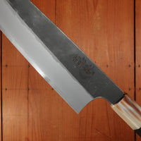 Hitohira Togashi 240mm Gyuto Aogami 2 Kurouchi Ebony Handle