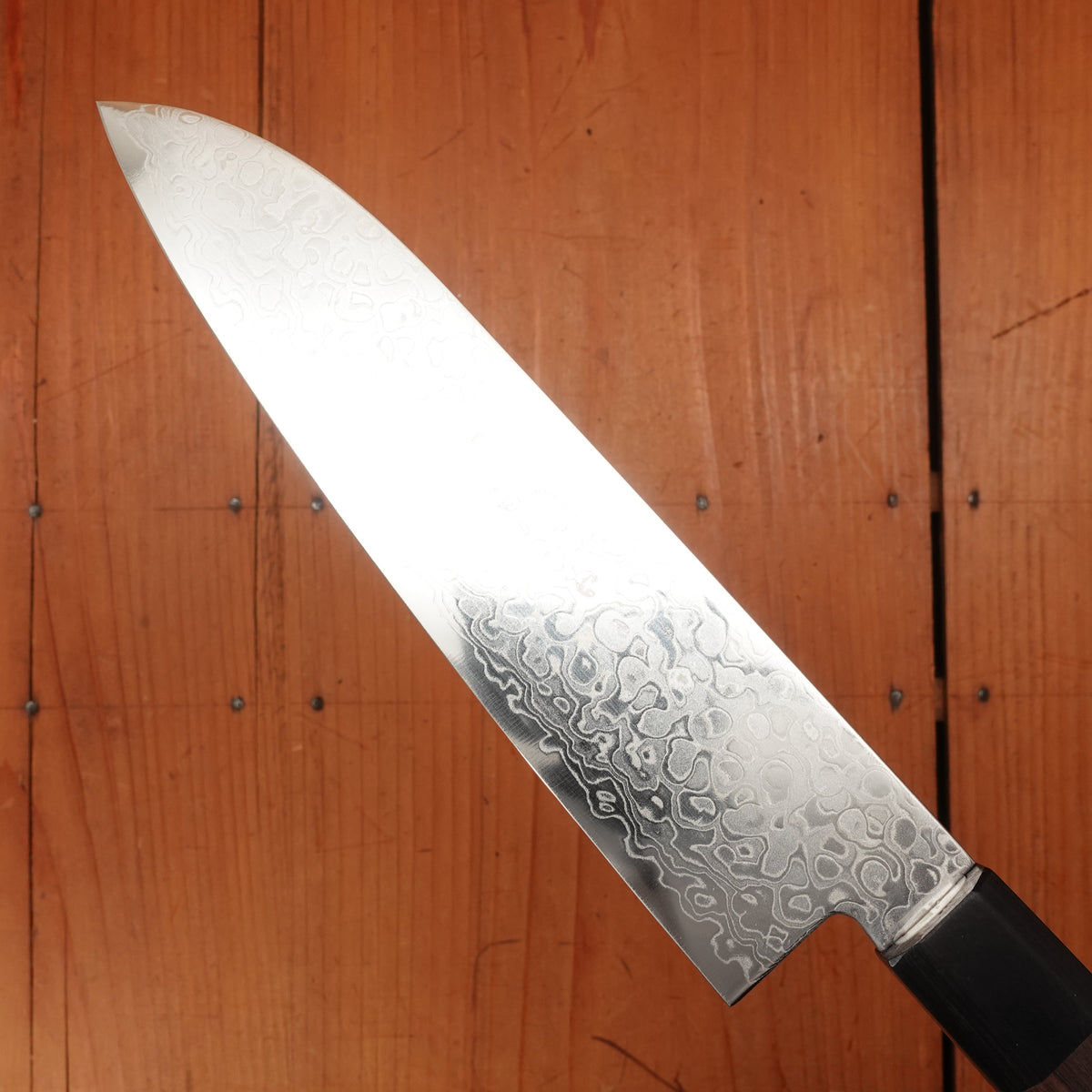 Trade In Kikuichi NWD 180mm Santoku Warikomi Nickel Damascus with Saya