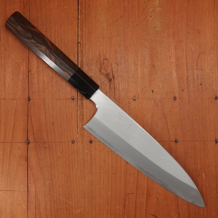 Hitohira Togashi 210mm Gyuto Stainless Clad Shirogami 1 Ziricote Handle