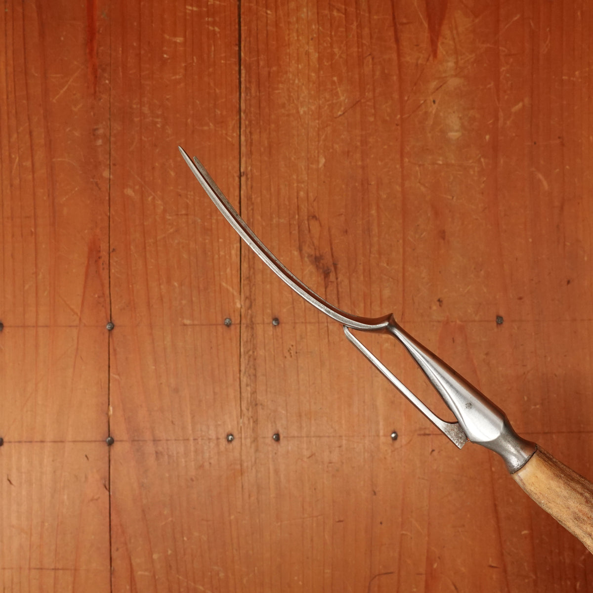 Late 19th C English Carving Knife & Fork Shear Steel Stag Sheffield 1890s-1920s