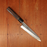 Wakui 150mm Petty Stainless Clad Aogami 2 Nashiji Warikomi Chestnut
