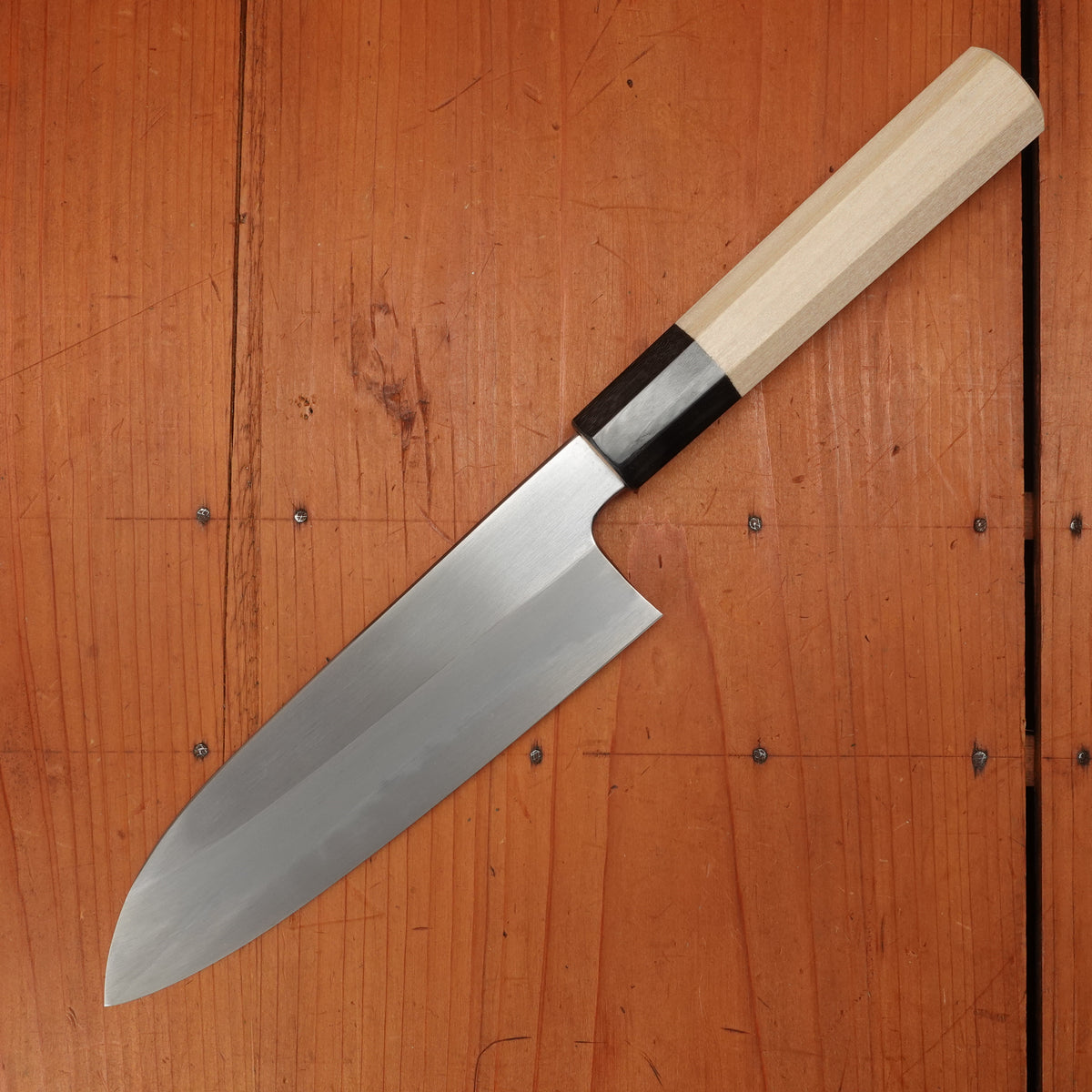 Hitohira Kikuchiyo Ren 180mm Santoku Shirogami 2 Ho Wood Handle