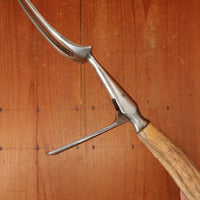 Late 19th C English Carving Knife & Fork Shear Steel Stag Sheffield 1890s-1920s