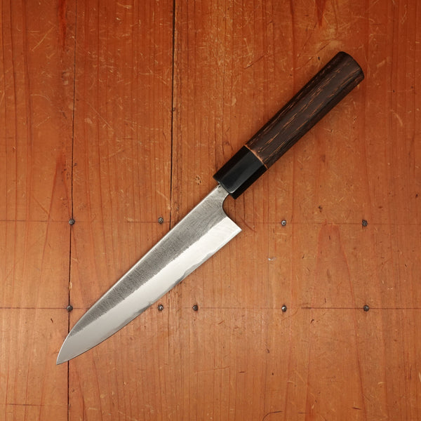 Wakui 150mm Petty Stainless Clad Aogami 2 Nashiji Warikomi Chestnut