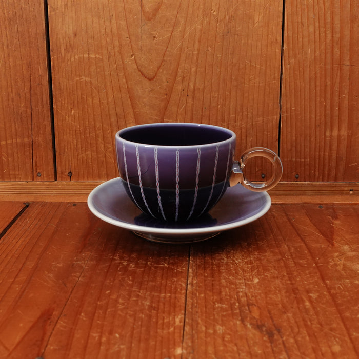 Noto Glass Tea Cup and Saucer