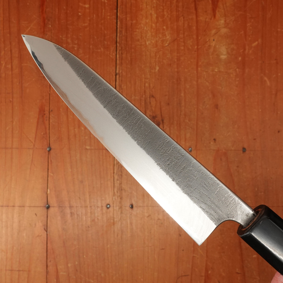 Wakui 150mm Petty Stainless Clad Aogami 2 Nashiji Warikomi Chestnut