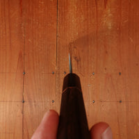Wakui 150mm Petty Stainless Clad Aogami 2 Nashiji Warikomi Chestnut