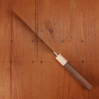 Hitohira TD 165mm Santoku Stainless Clad Aogami 2 Kurouchi Walnut Handle
