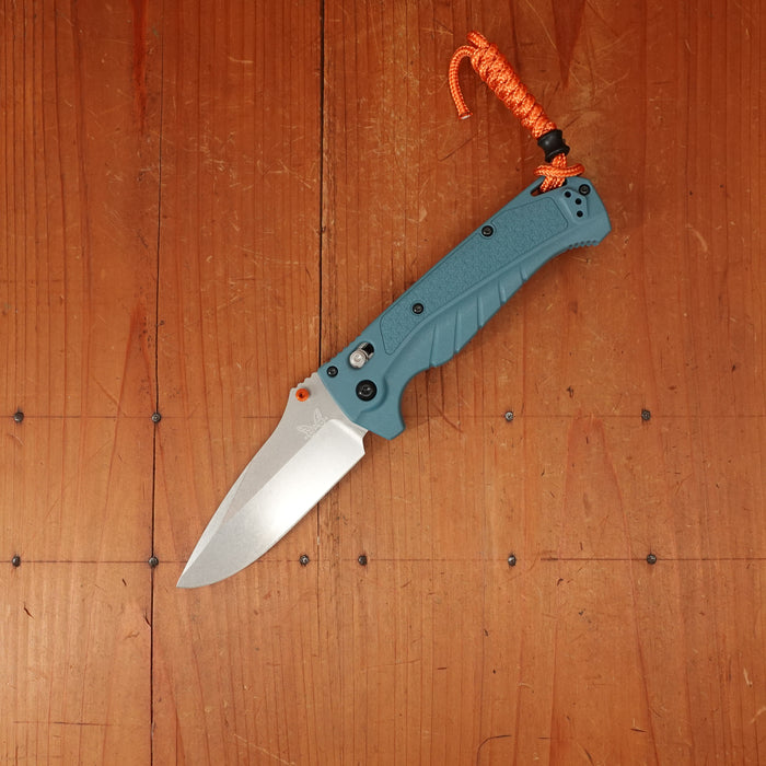 Benchmade 18060 Adira Drop Point Magnacut Depth Blue Grivory Handle